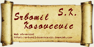 Srbomil Kosovčević vizit kartica